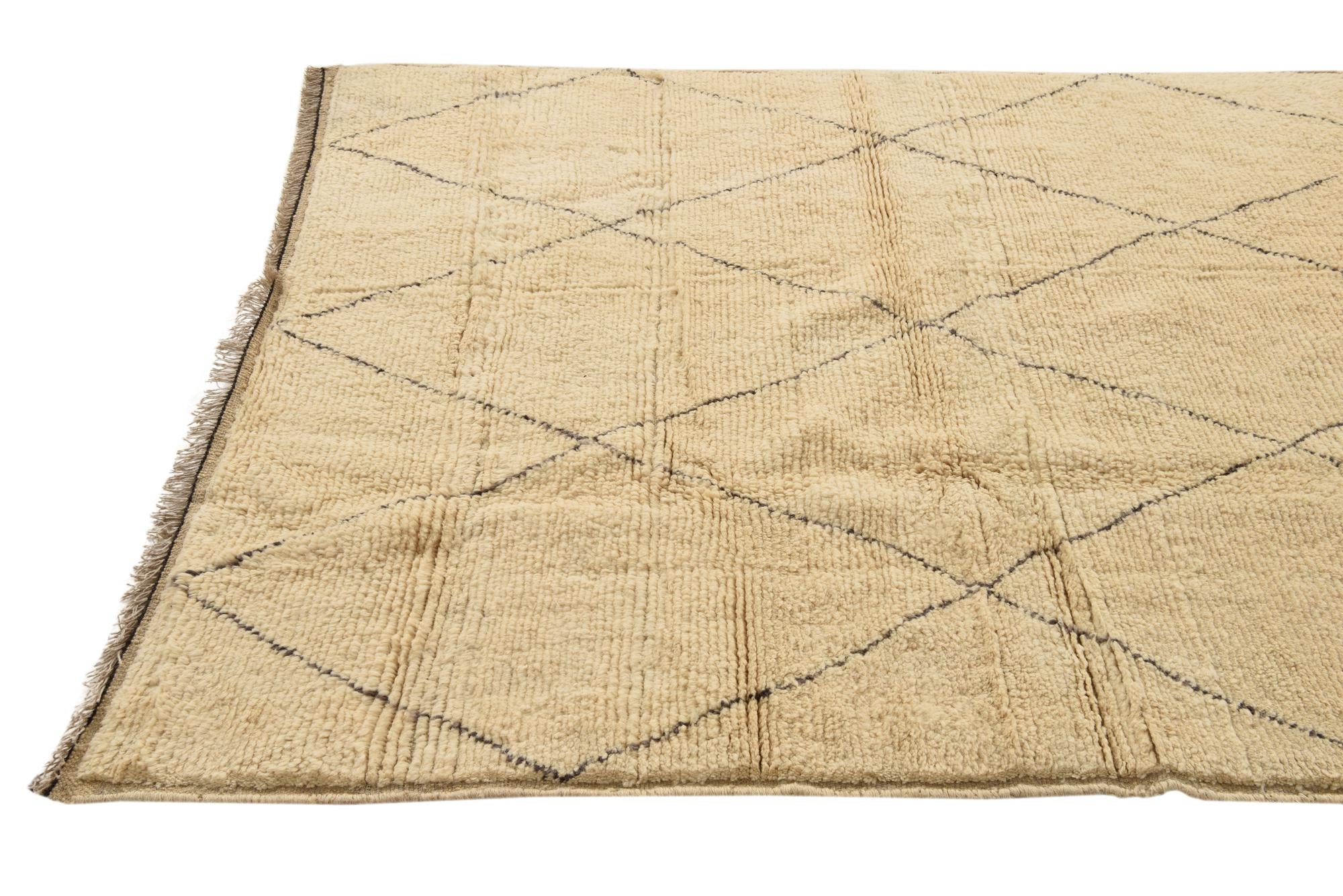 5' 4 x 7' 1 Hand Knotted Moroccan Wool Rug