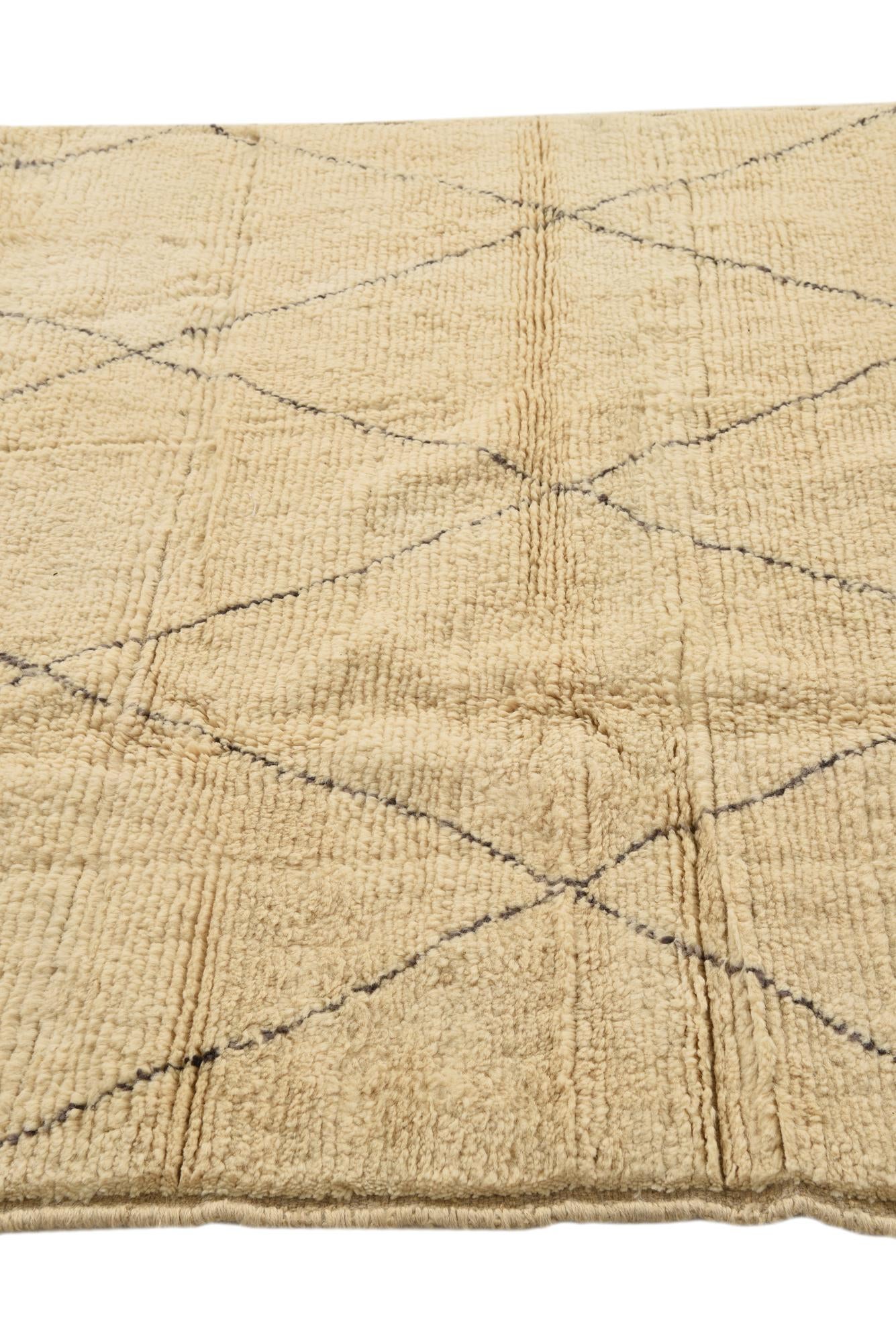 5' 4 x 7' 1 Hand Knotted Moroccan Wool Rug