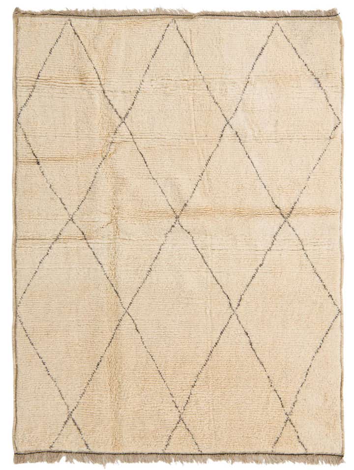 165cm x 215cm Handgeknüpft Marokkanisch Wolle Teppich