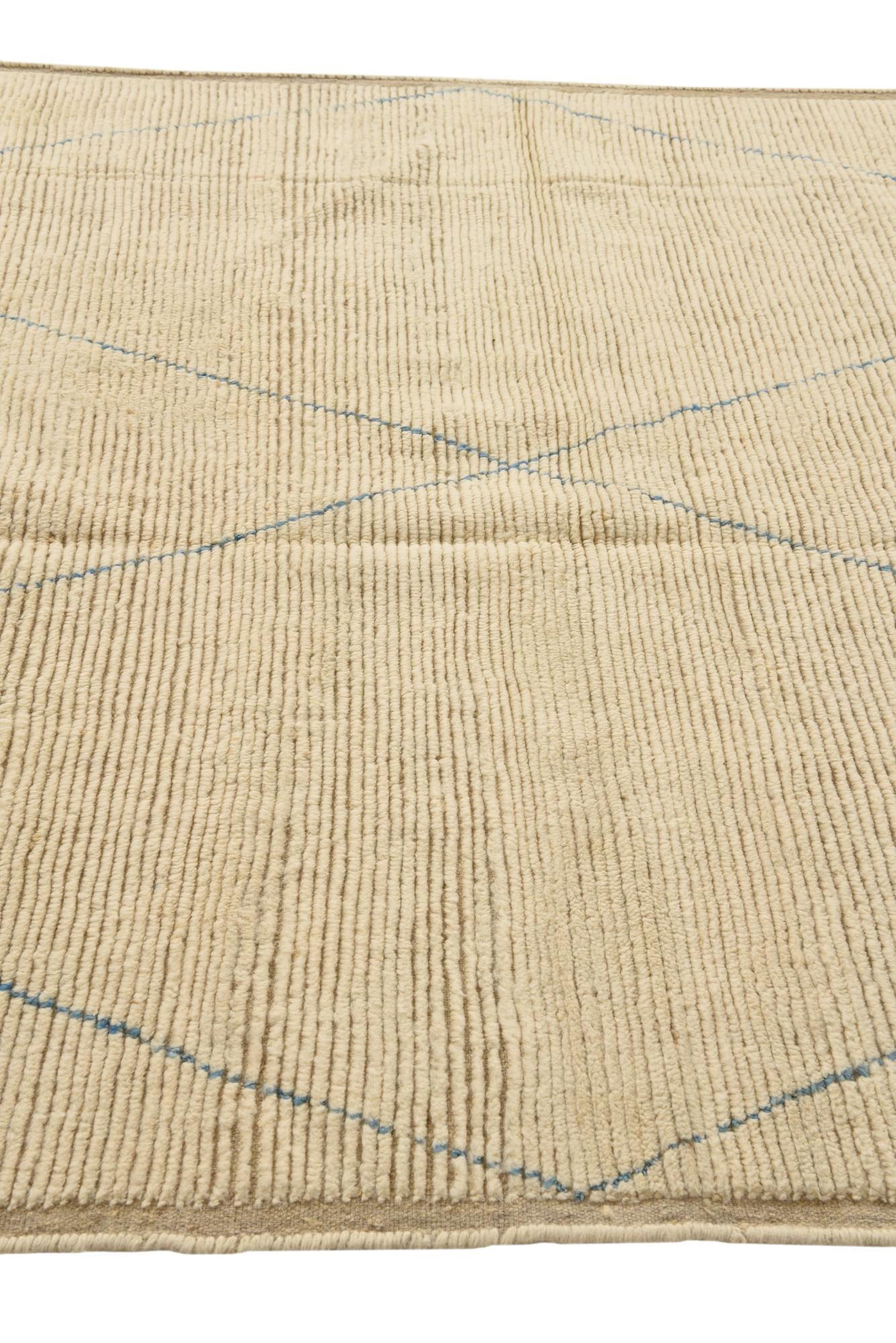6' 5 x 9' 4 Hand Knotted Moroccan Wool Rug