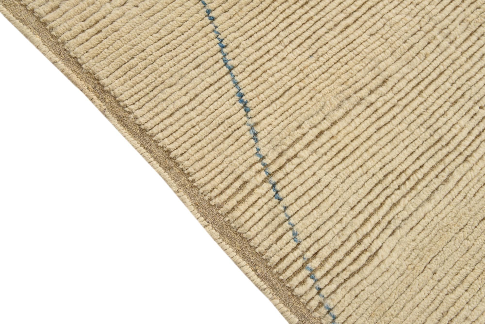 6' 5 x 9' 4 Hand Knotted Moroccan Wool Rug