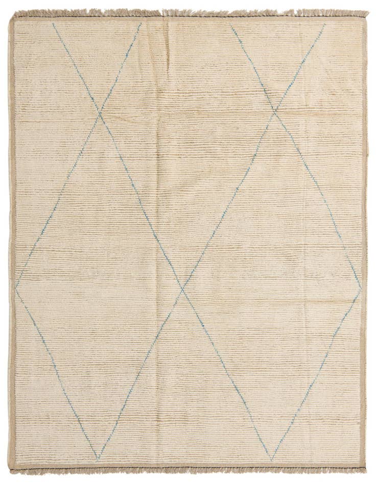 Detail image of 6' 5 x 9' 4 Hand Knotted Moroccan Wool Rug