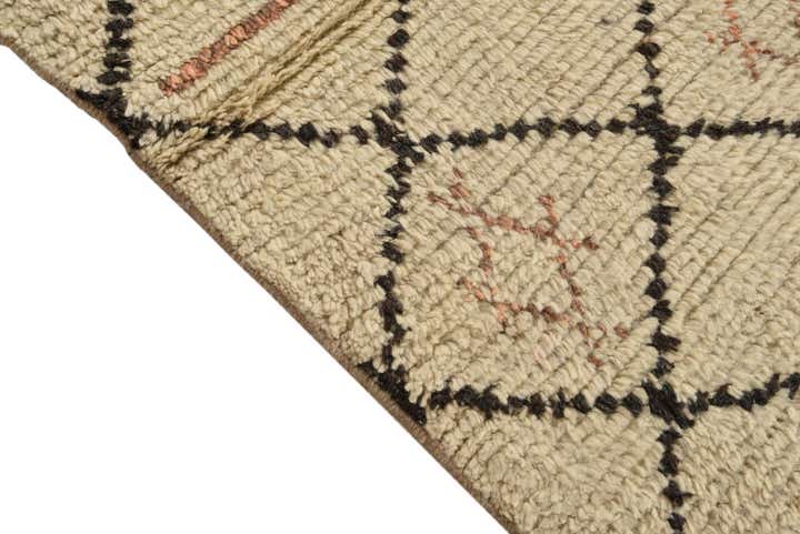 6' x 9' 4 Hand Knotted Moroccan Wool Rug