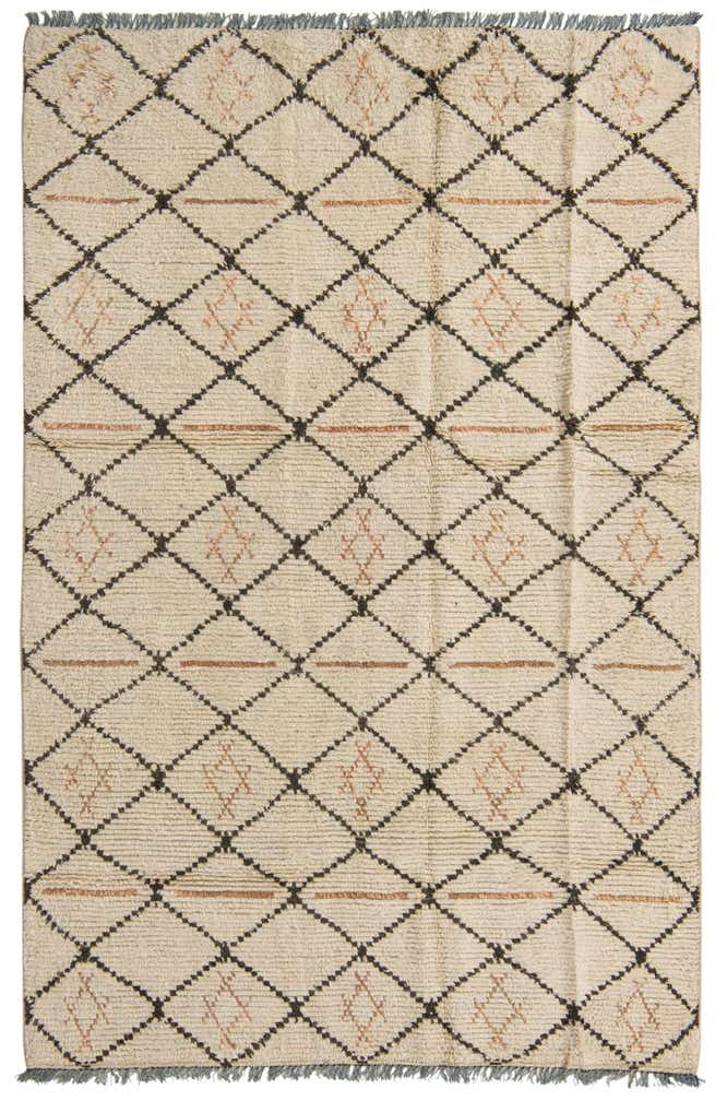 6' x 9' 4 Hand Knotted Moroccan Wool Rug
