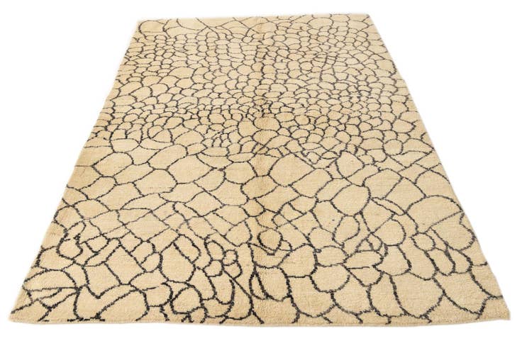 Detail image of 5' 9 x 8' 1 Hand Knotted Moroccan Wool Rug