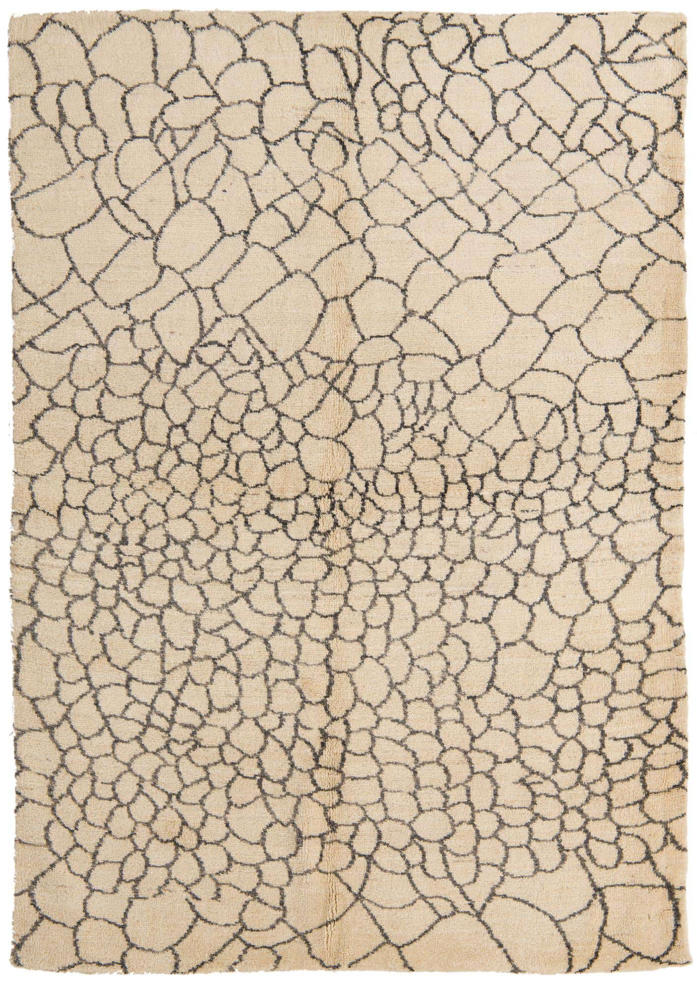 5' 9 x 8' 1 Hand Knotted Moroccan Wool Rug
