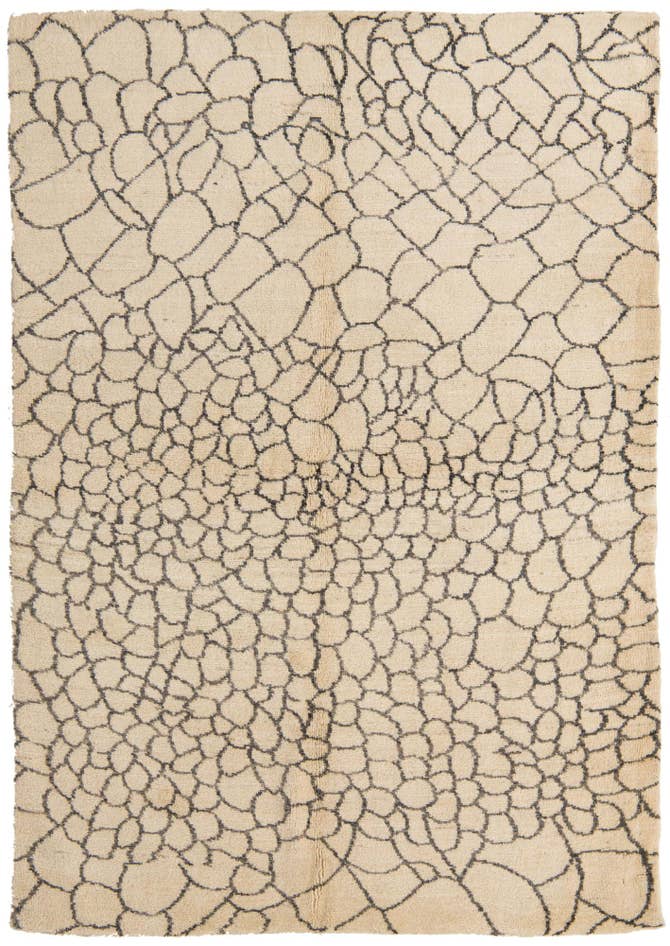 Detail image of 5' 9 x 8' 1 Hand Knotted Moroccan Wool Rug