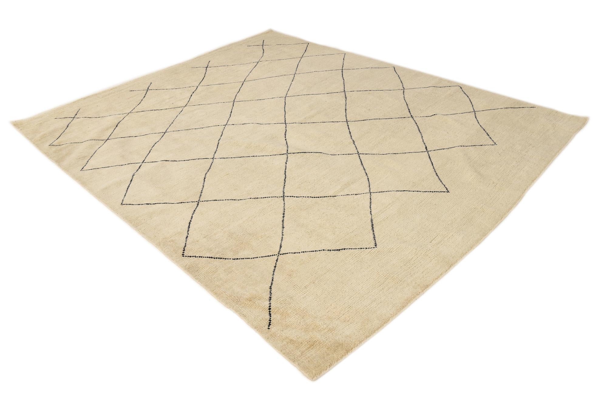8' 3 x 10' Hand Knotted Moroccan Wool Rug