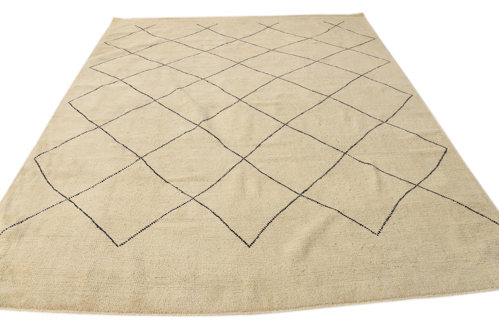 8' 3 x 10' Hand Knotted Moroccan Wool Rug