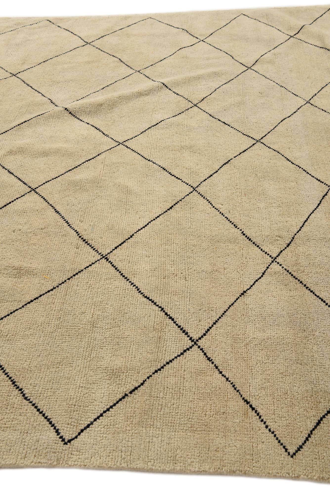 8' 3 x 10' Hand Knotted Moroccan Wool Rug