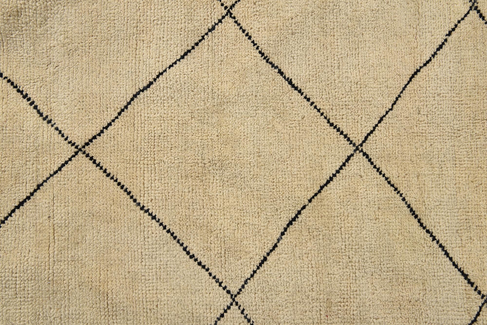 8' 3 x 10' Hand Knotted Moroccan Wool Rug