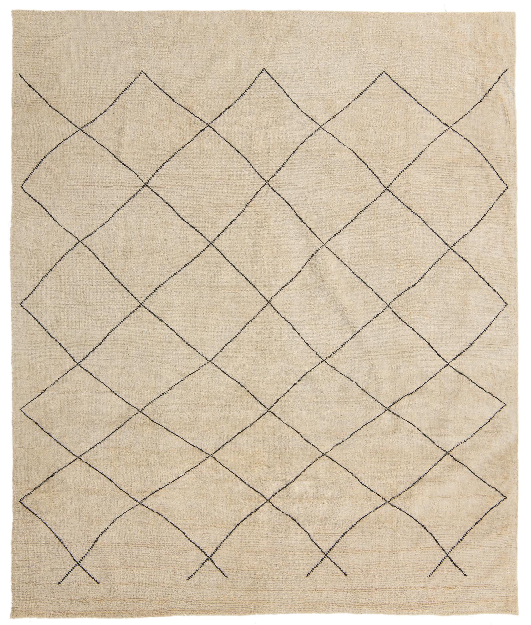 8' 3 x 10' Hand Knotted Moroccan Wool Rug