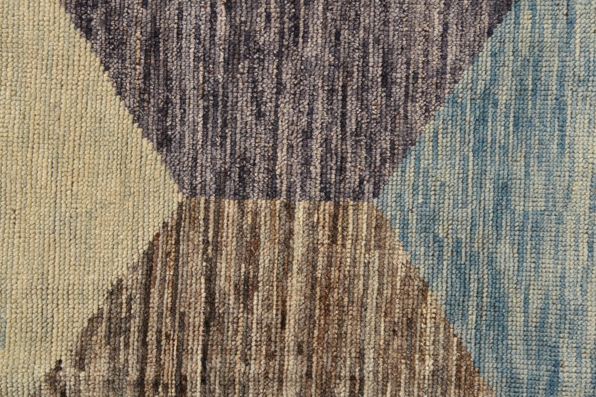 7' 8 x 9' 7 Hand Knotted Moroccan Wool Rug