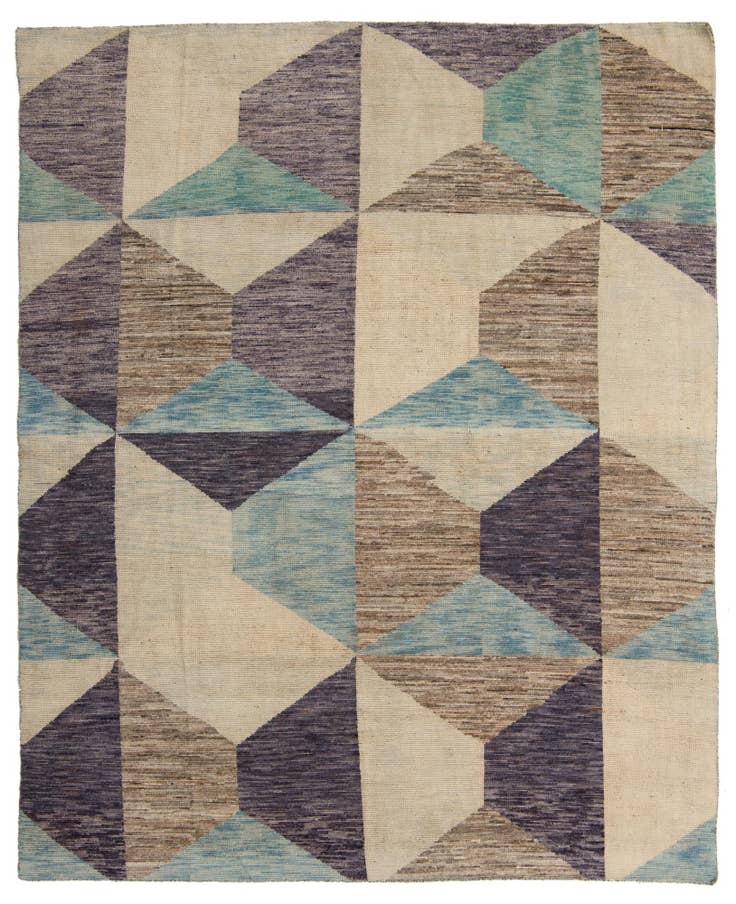 Detail image of 7' 8 x 9' 7 Hand Knotted Moroccan Wool Rug