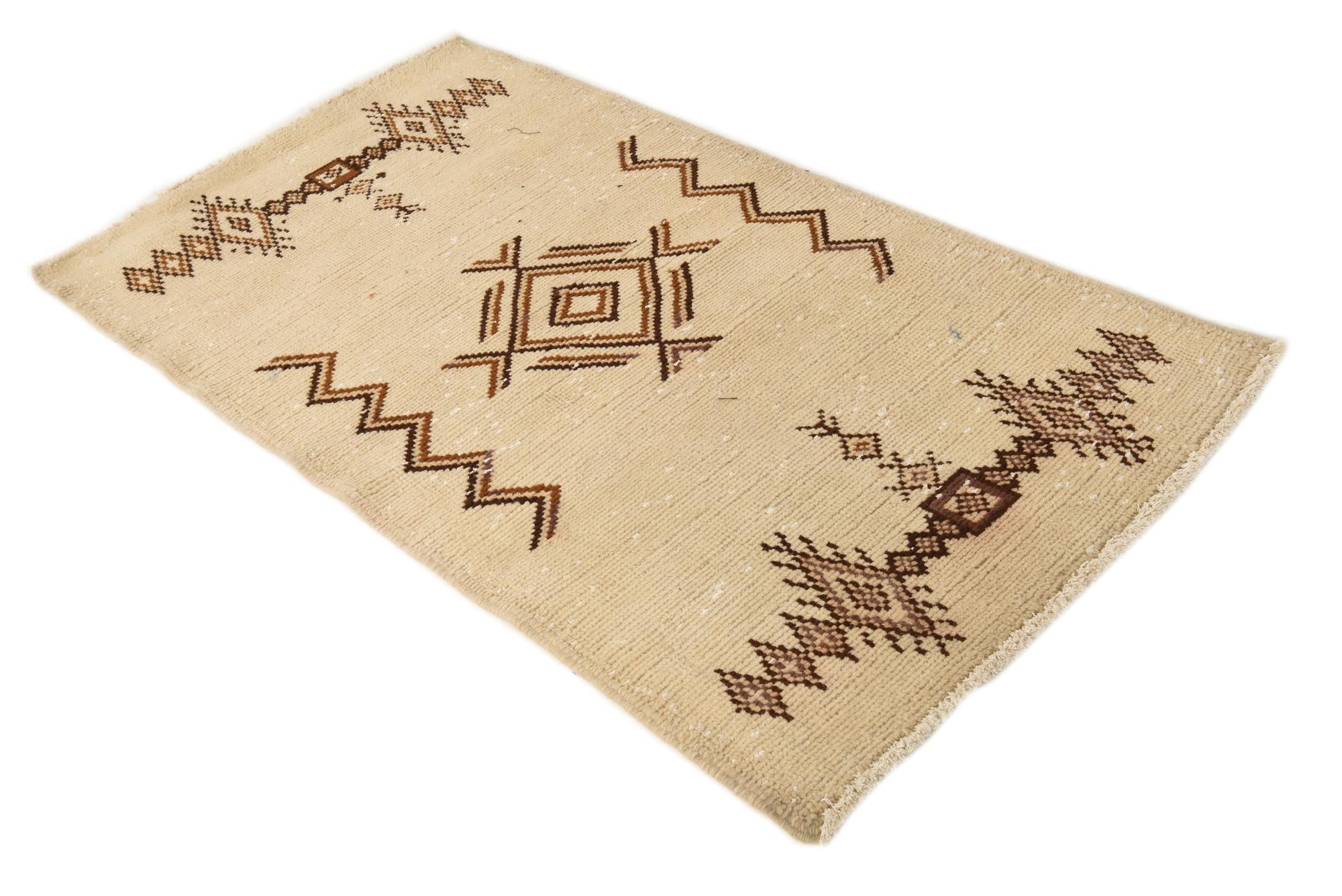3' x 5' 6 Hand Knotted Moroccan Wool Rug
