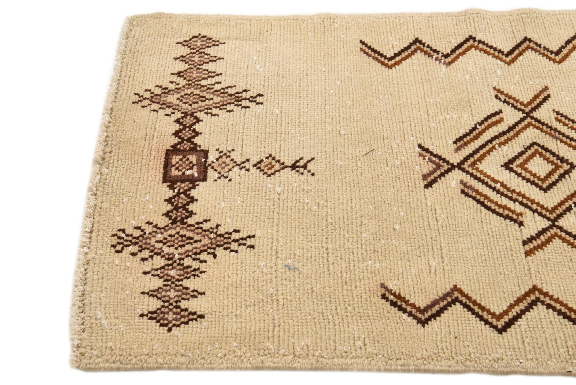 3' x 5' 6 Hand Knotted Moroccan Wool Rug