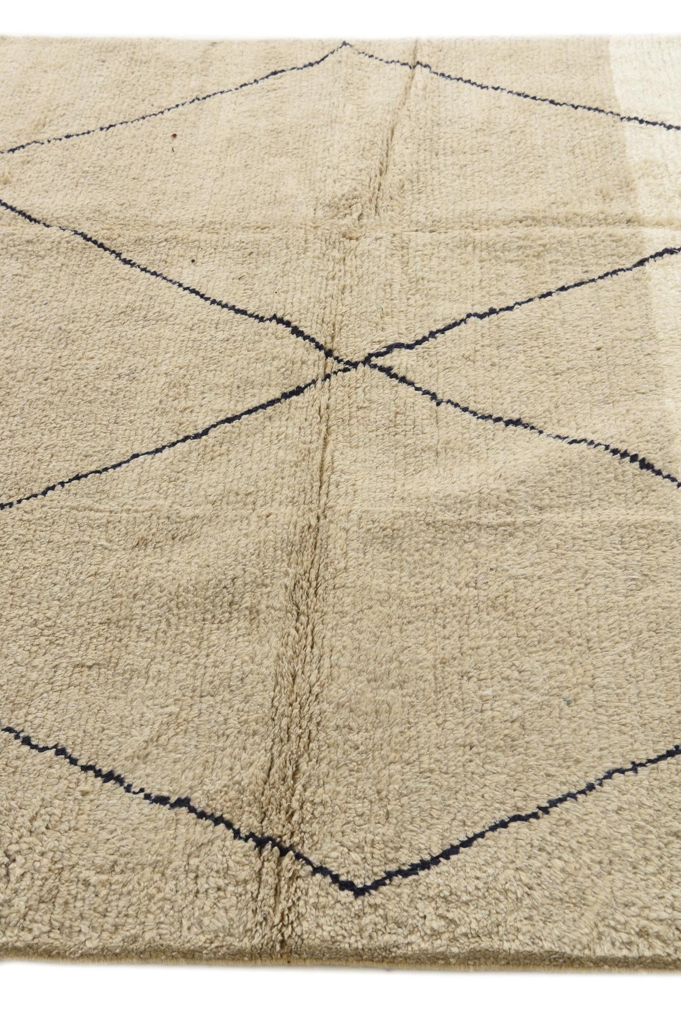 5' 8 x 7' 2 Hand Knotted Moroccan Wool Rug