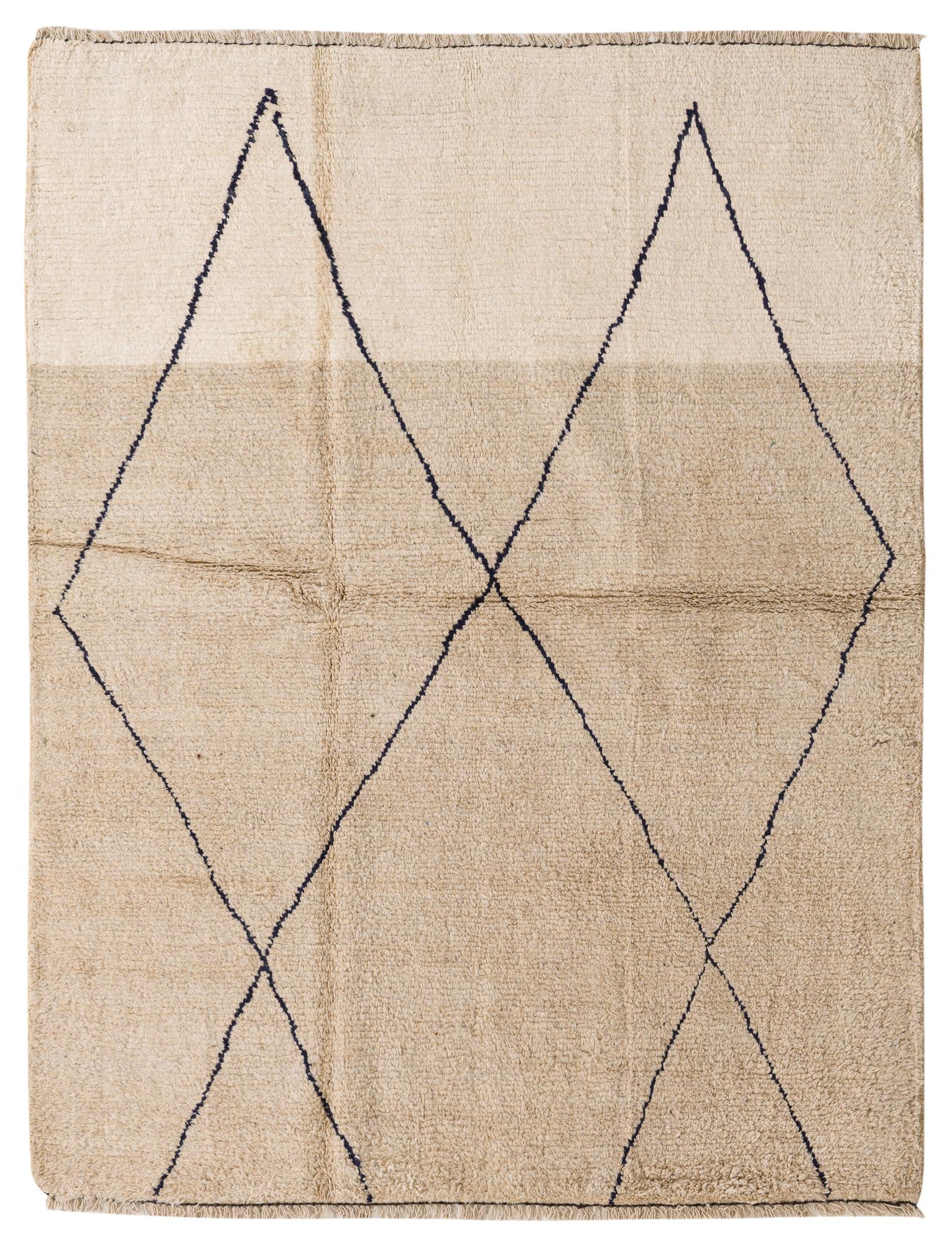 5' 8 x 7' 2 Hand Knotted Moroccan Wool Rug