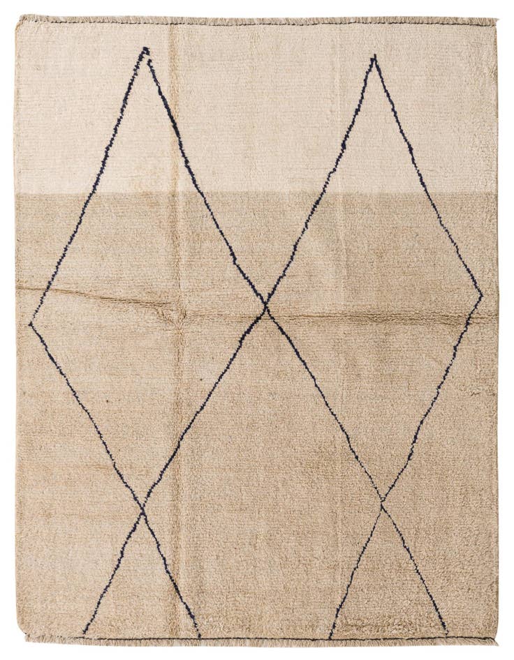 Detail image of 5' 8 x 7' 2 Hand Knotted Moroccan Wool Rug
