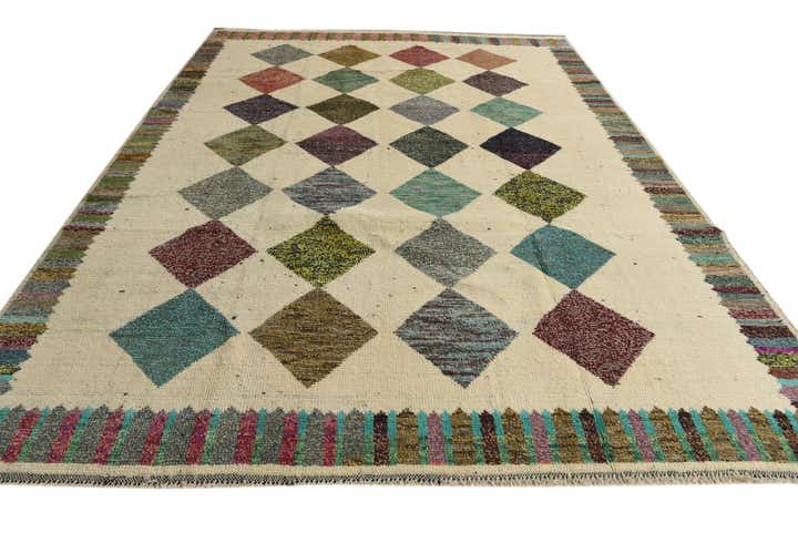9' 2 x 12' 4 Hand Knotted Moroccan Wool Rug