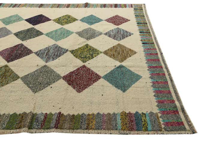 9' 2 x 12' 4 Hand Knotted Moroccan Wool Rug