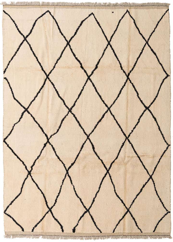 8' x 10' 4 Hand Knotted Moroccan Wool Rug