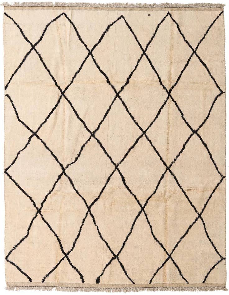 Detail image of 8' x 10' 4 Hand Knotted Moroccan Wool Rug