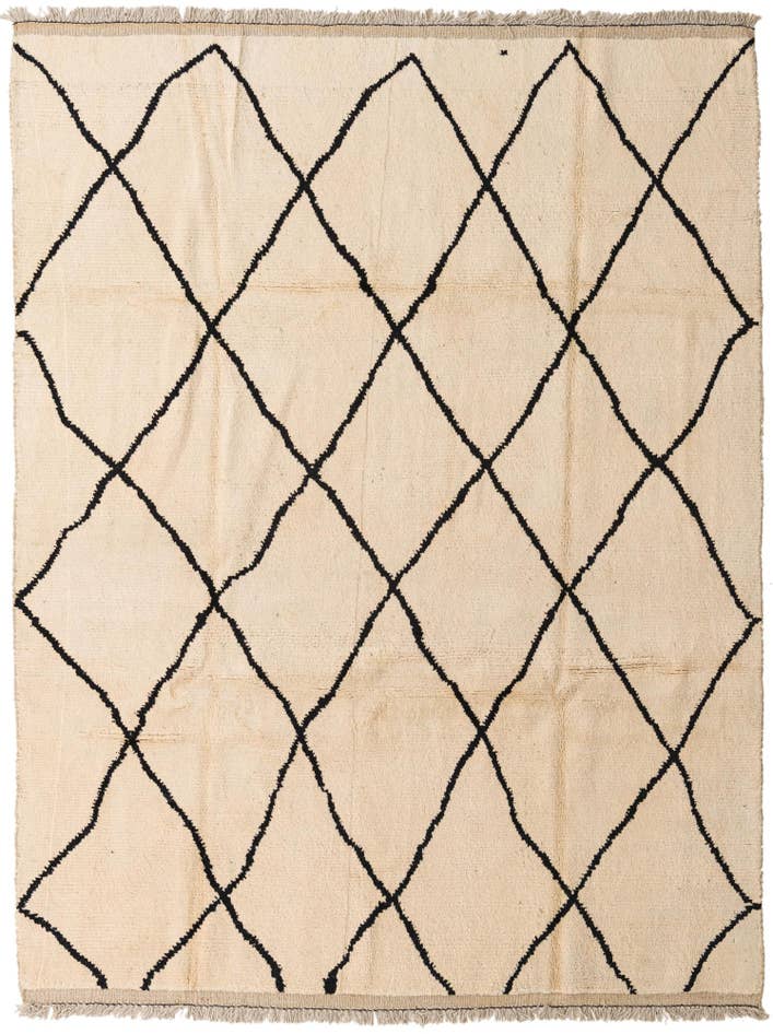 Detail image of 8' x 10' 4 Hand Knotted Moroccan Wool Rug