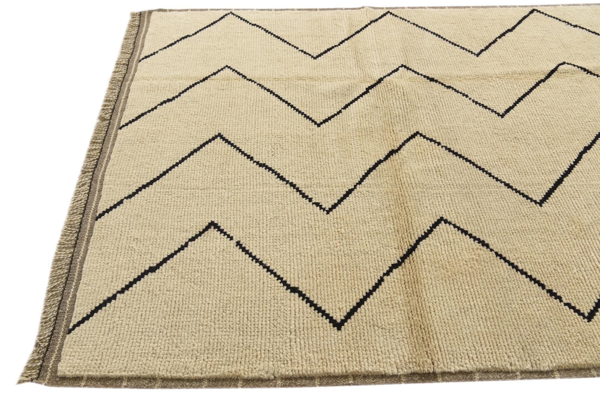 5' 5 x 8' 5 Hand Knotted Moroccan Wool Rug