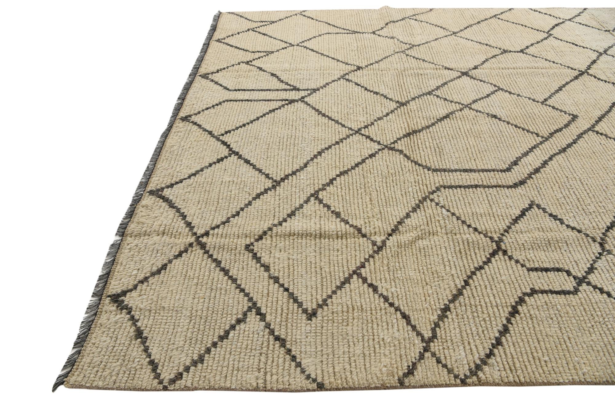 8' 2 x 10' 2 Hand Knotted Moroccan Wool Rug