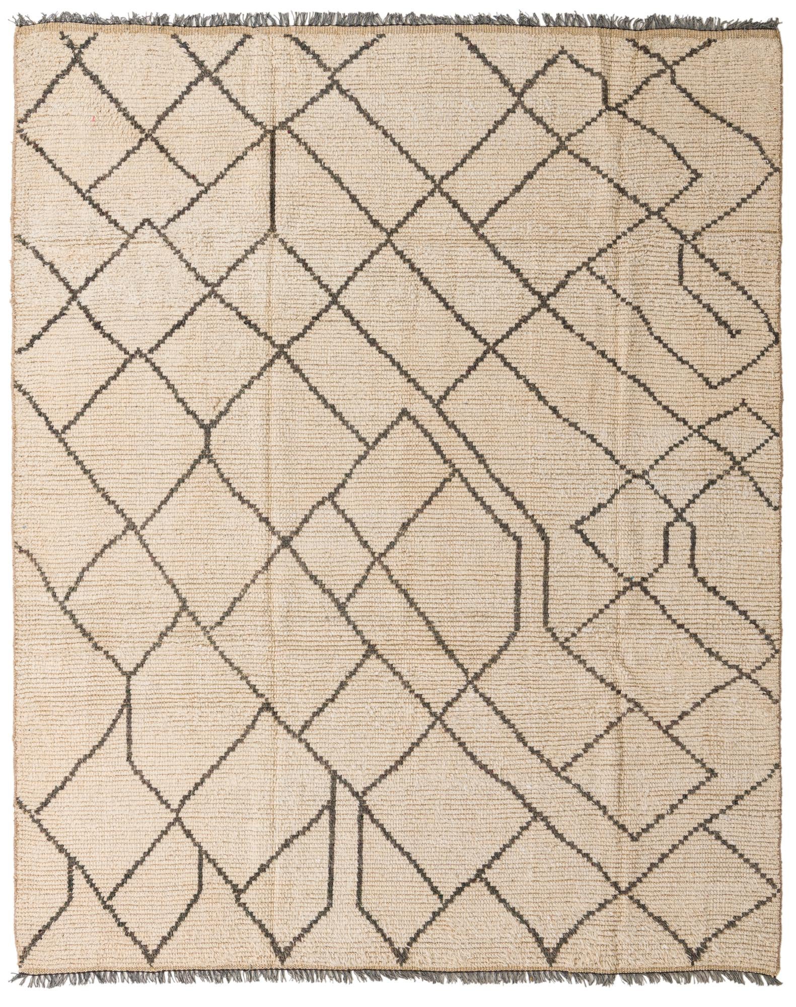 8' 2 x 10' 2 Hand Knotted Moroccan Wool Rug