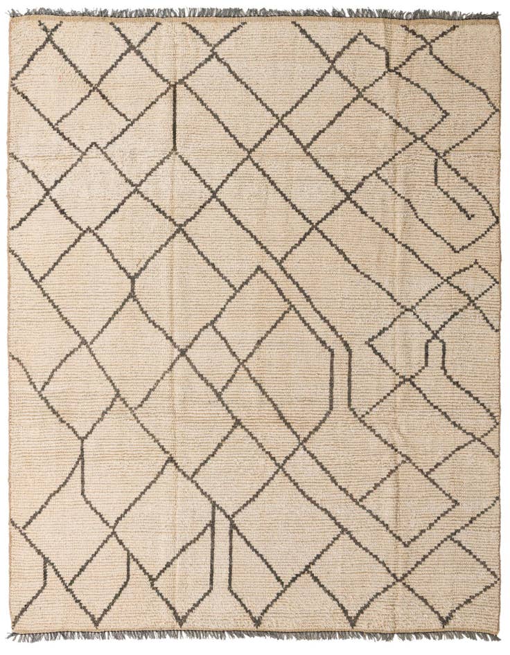 Detail image of 8' 2 x 10' 2 Hand Knotted Moroccan Wool Rug