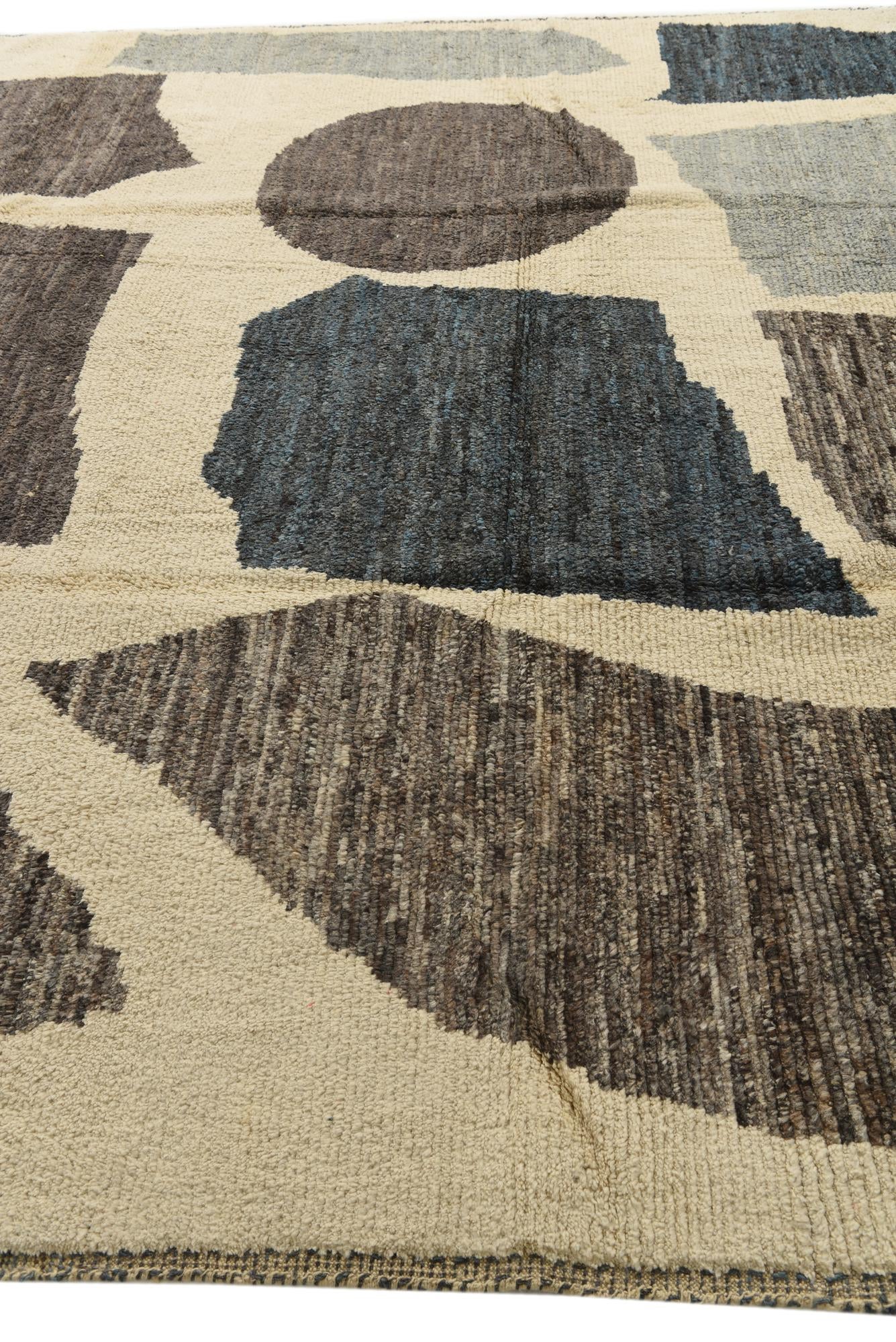 10' 5 x 14' 8 Hand Knotted Moroccan Wool Rug