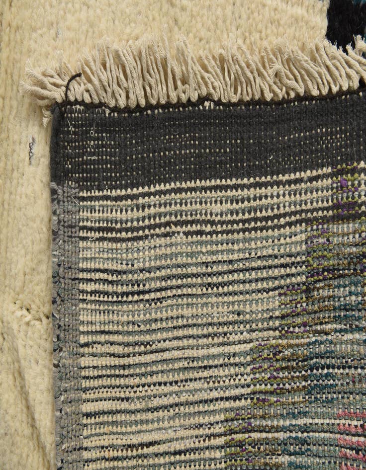 Detail image of 8' 8 x 12' 4  Hand Knotted Moroccan Wool Rug