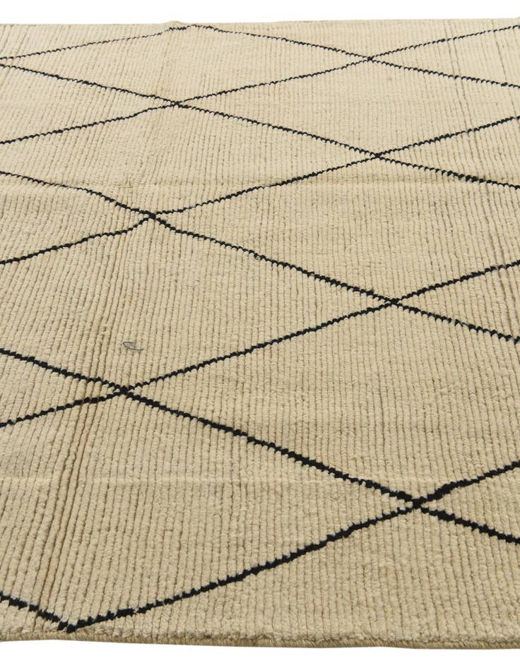 Detail image of 6' 5 x 9'  Hand Knotted Moroccan Wool Rug