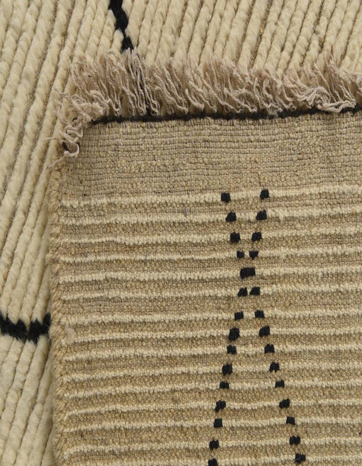 Detail image of 6' 5 x 9'  Hand Knotted Moroccan Wool Rug