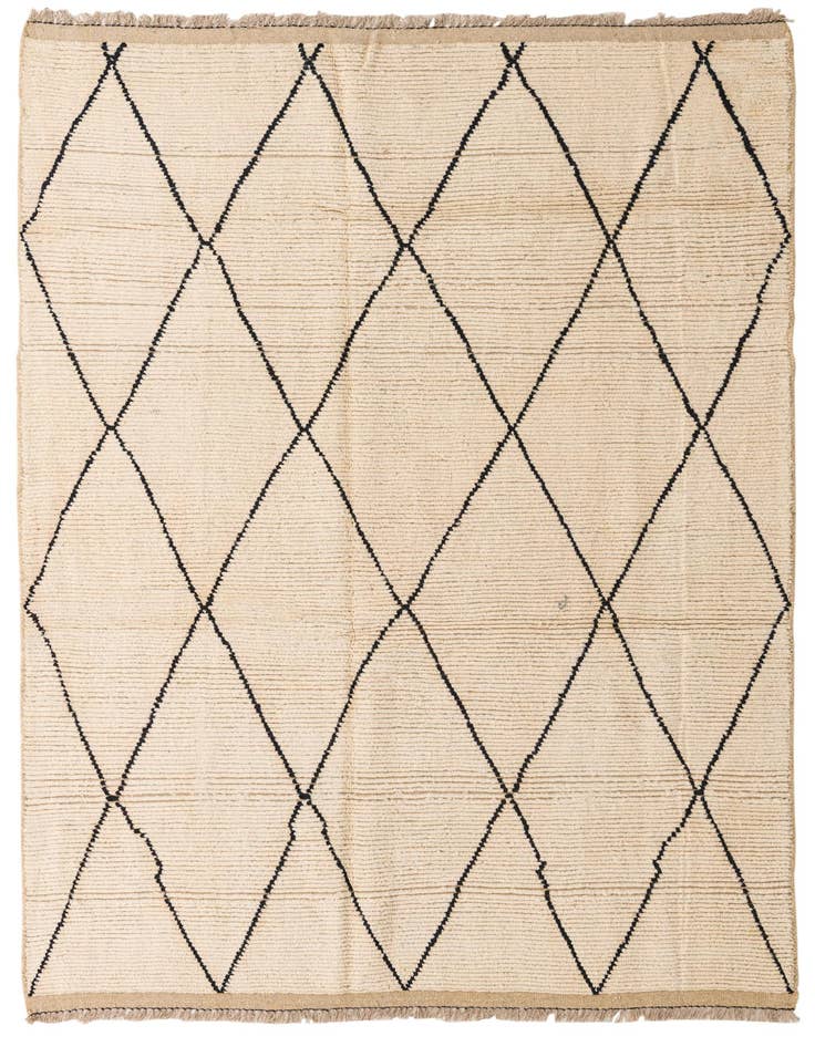 Detail image of 6' 5 x 9' Hand Knotted Moroccan Wool Rug