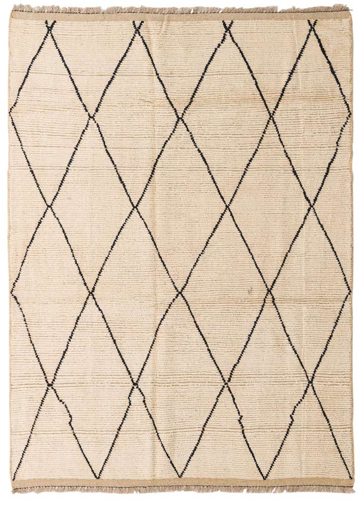 6' 5 x 9' Hand Knotted Moroccan Wool Rug