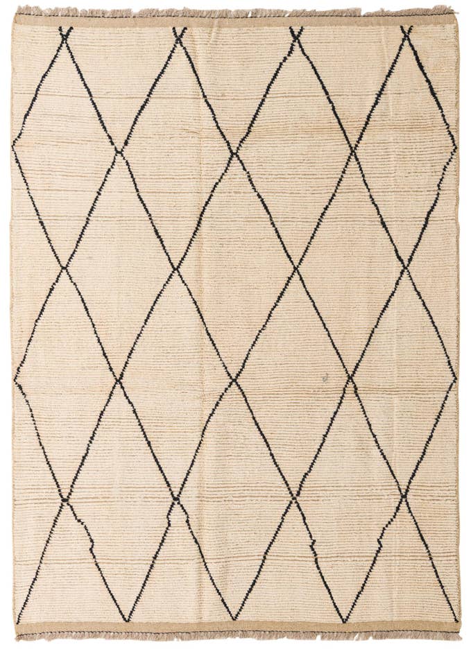 Detail image of 6' 5 x 9' Hand Knotted Moroccan Wool Rug