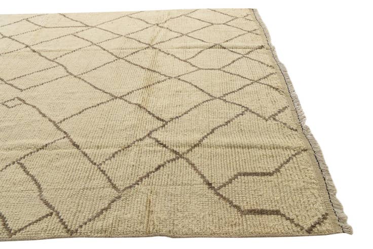Detail image of 8' 5 x 10' 9 Hand Knotted Moroccan Wool Rug
