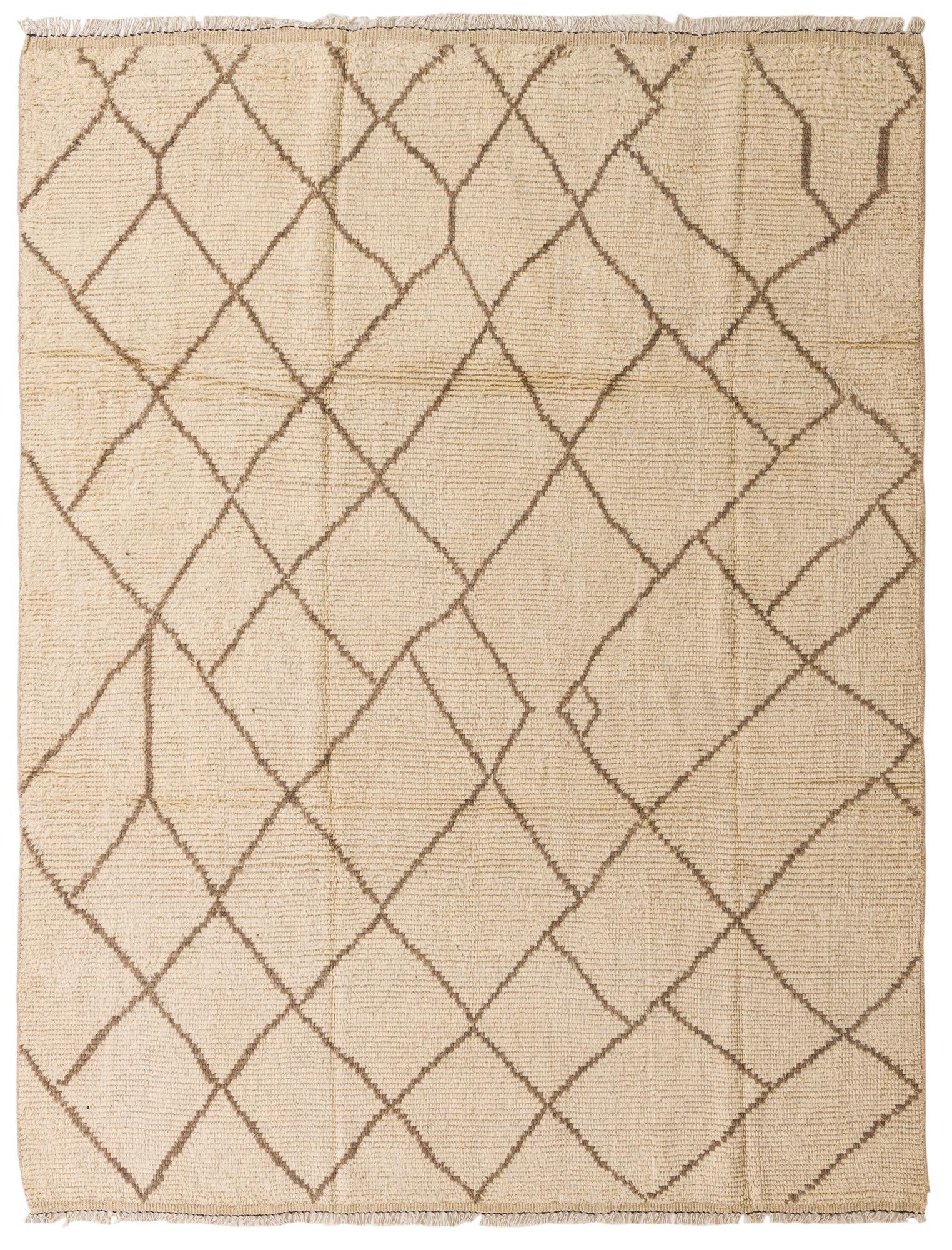 8' 5 x 10' 9 Hand Knotted Moroccan Wool Rug