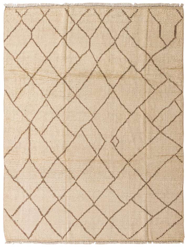 8' 5 x 10' 9 Hand Knotted Moroccan Wool Rug