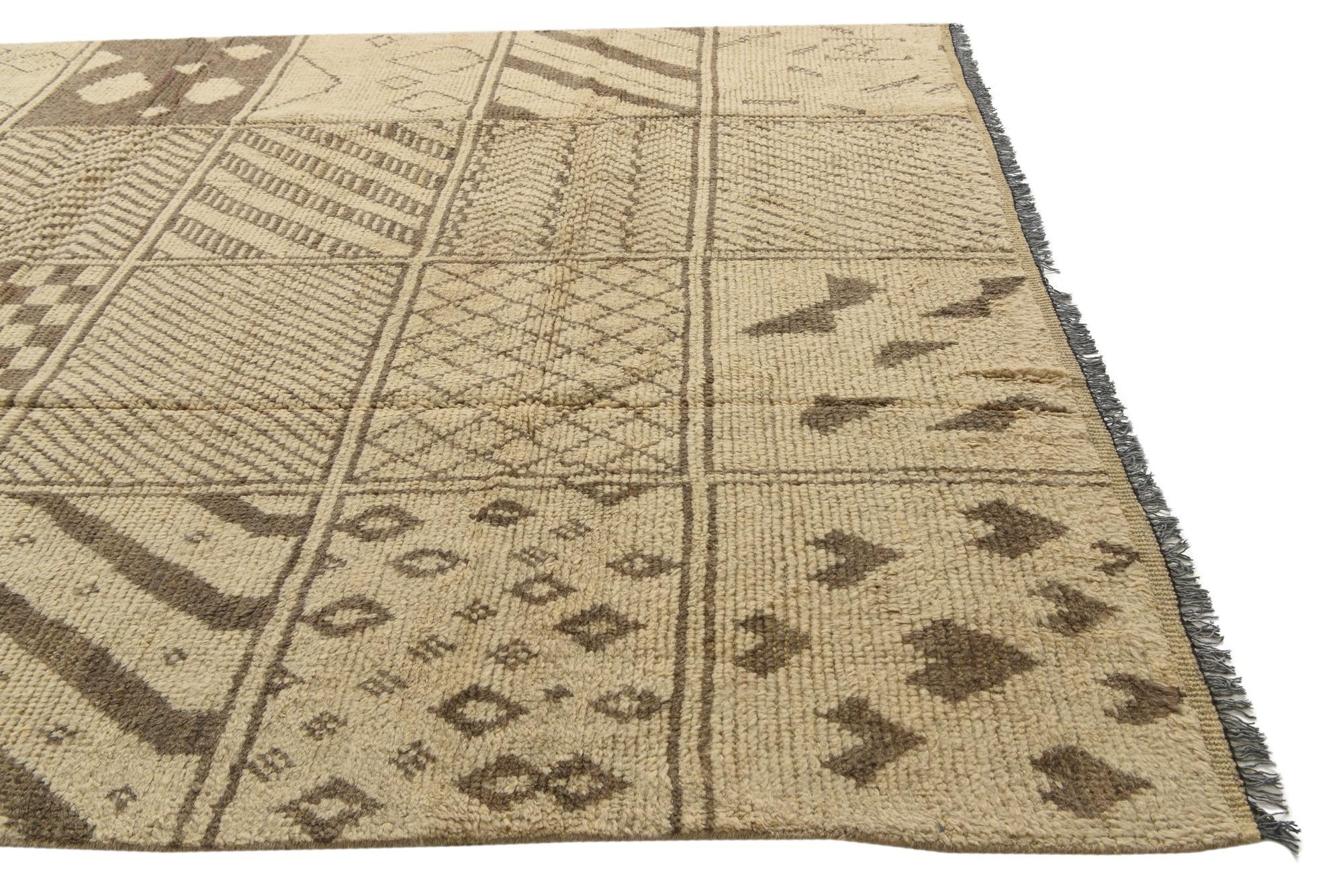 8' 5 x 10' 6 Hand Knotted Moroccan Wool Rug