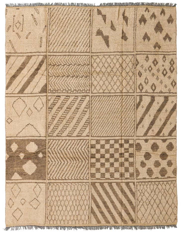 Detail image of 8' 5 x 10' 6 Hand Knotted Moroccan Wool Rug