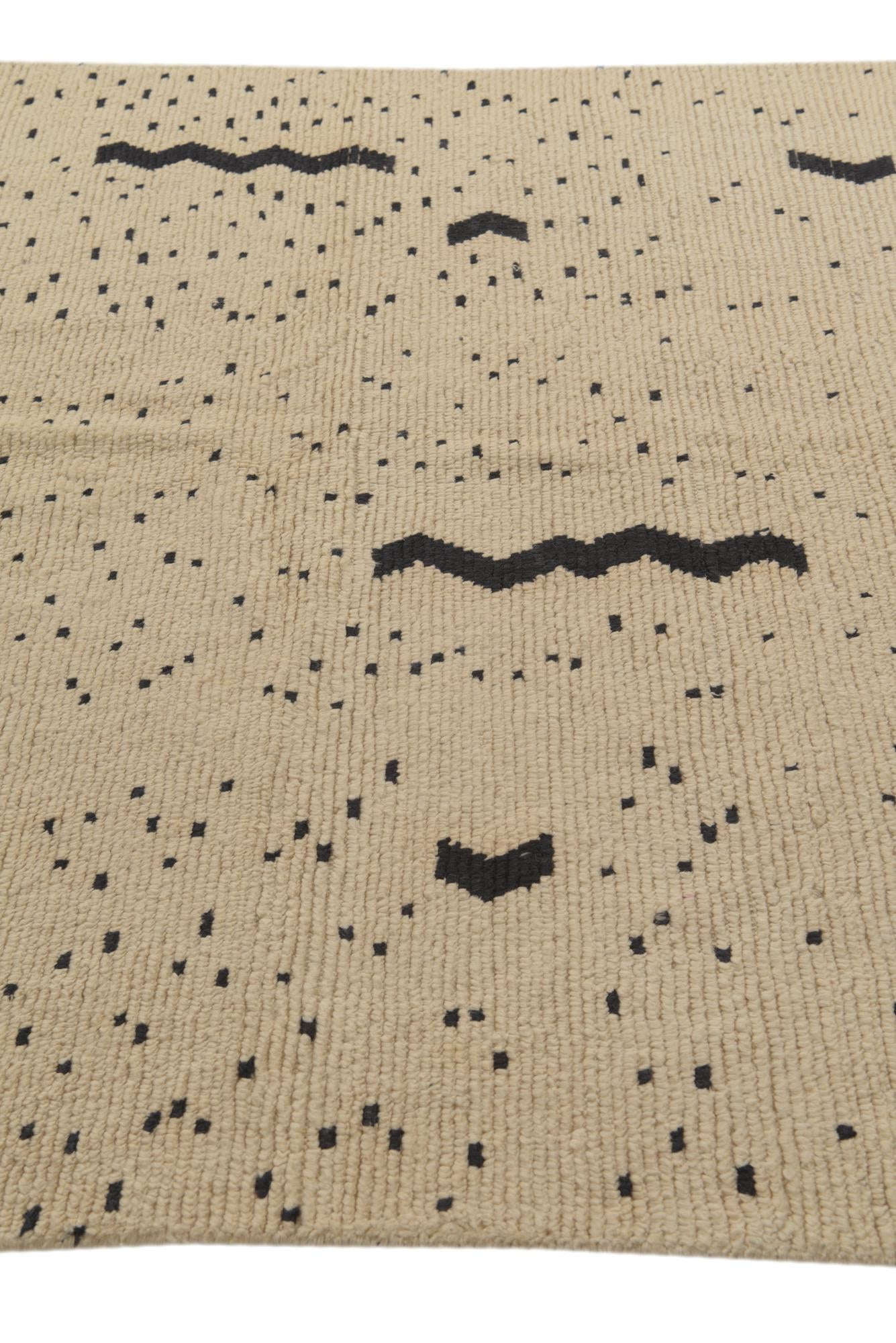 5' 5 x 8' 1 Hand Knotted Moroccan Wool Rug