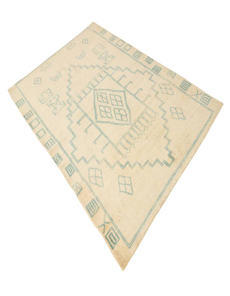 Detail image of 5' 6 x 8' 2  Hand Knotted Moroccan Wool Rug