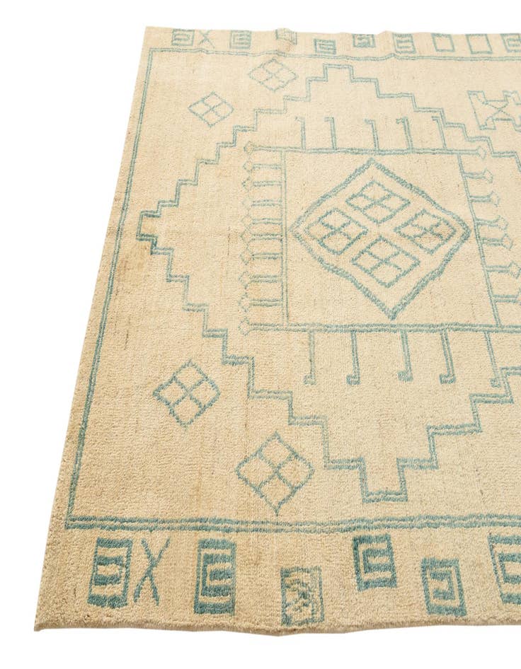 Detail image of 5' 6 x 8' 2  Hand Knotted Moroccan Wool Rug