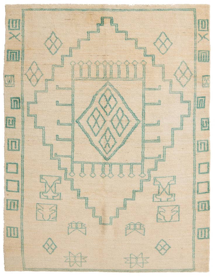 Detail image of 5' 6 x 8' 2 Hand Knotted Moroccan Wool Rug