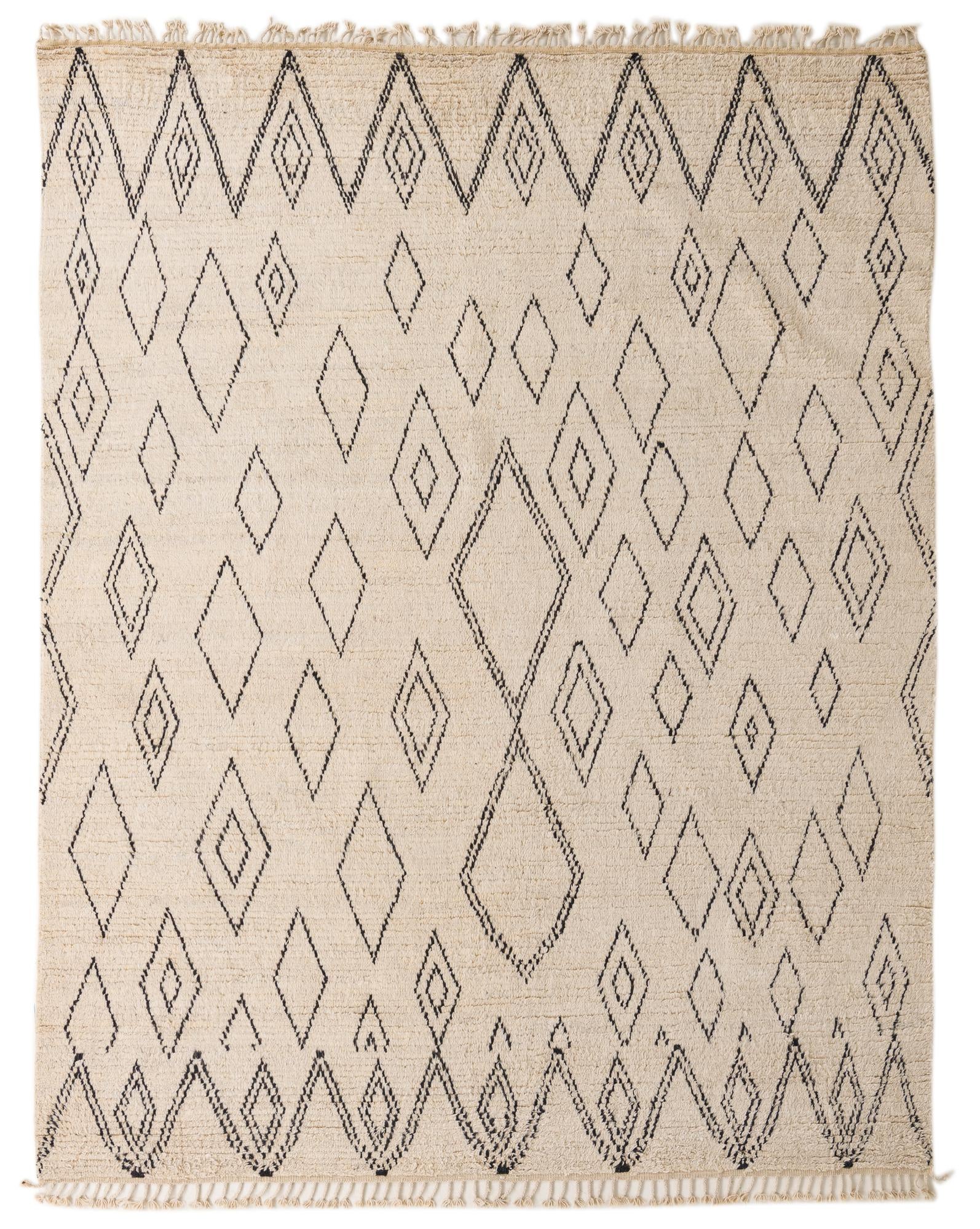 8' x 10' 2 Hand Knotted Moroccan Wool Rug