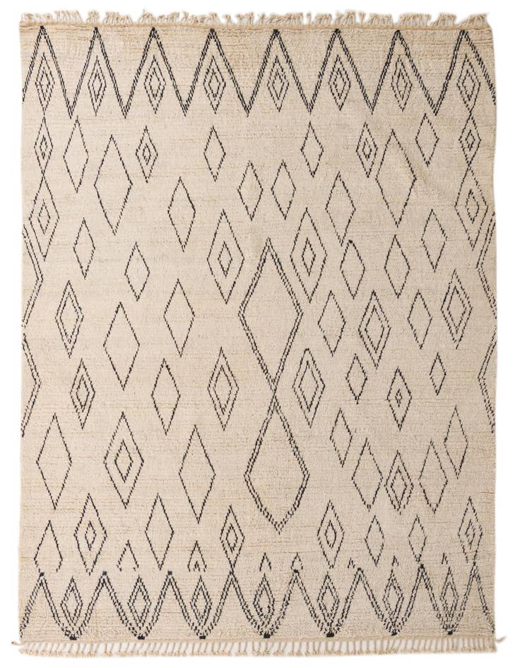 Detail image of 8' x 10' 2 Hand Knotted Moroccan Wool Rug